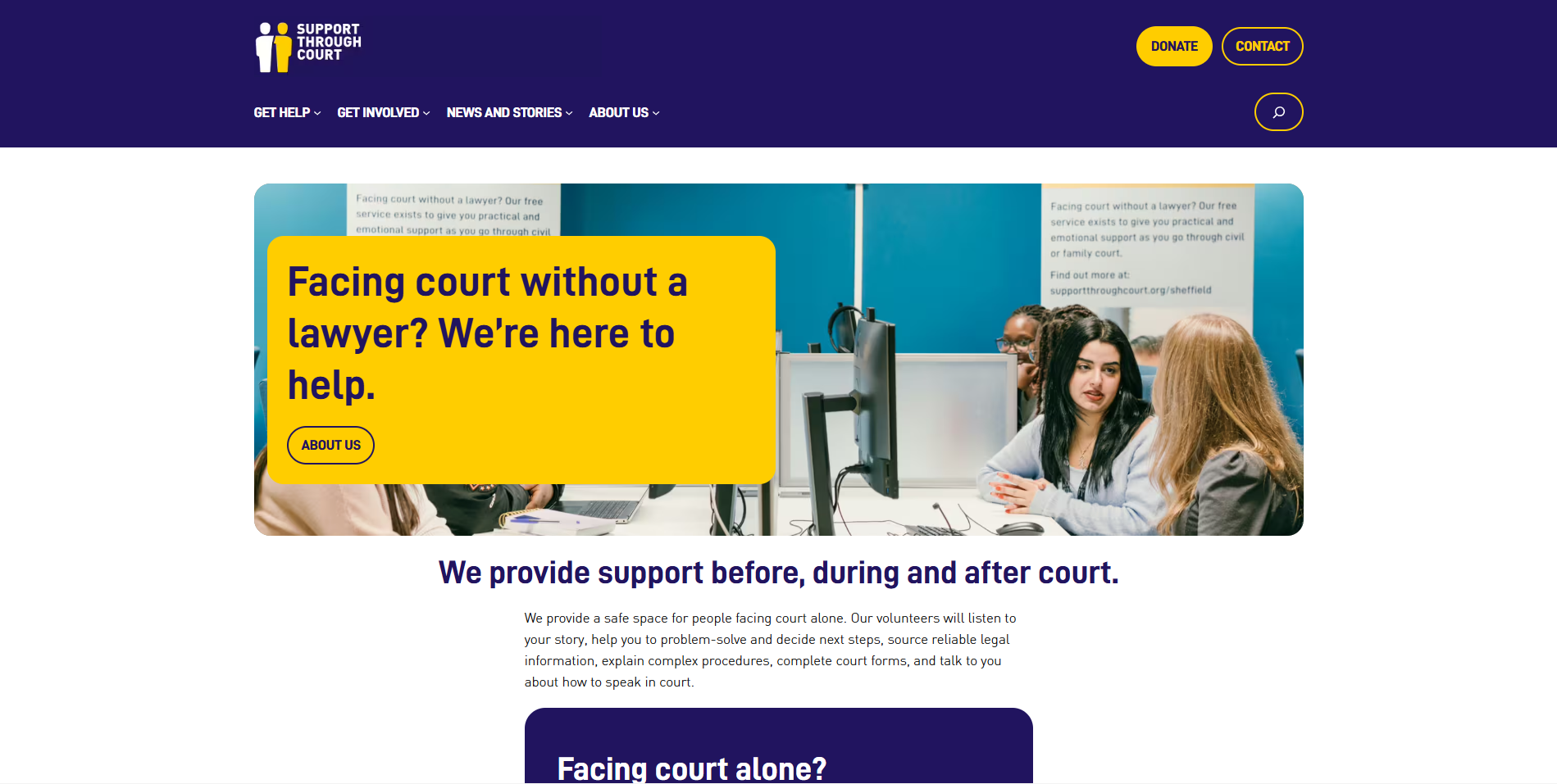 Support through Court